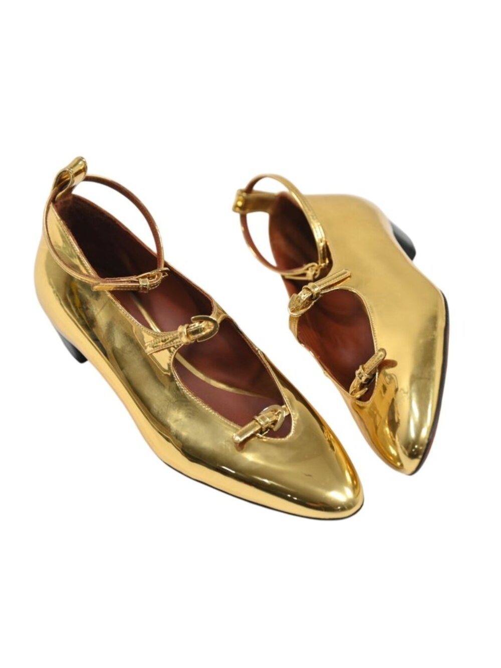 A di Gaeta La Bambola in Gold Mirror Leather